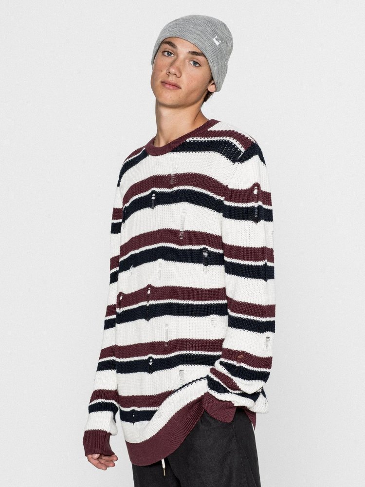

Джемпер Pull & Bear XAZ177077WAUC  Белый в темно-синюю полоску коричневый, Джемпер Pull & Bear XAZ177077WAUC L Белый в темно-синюю полоску коричневый