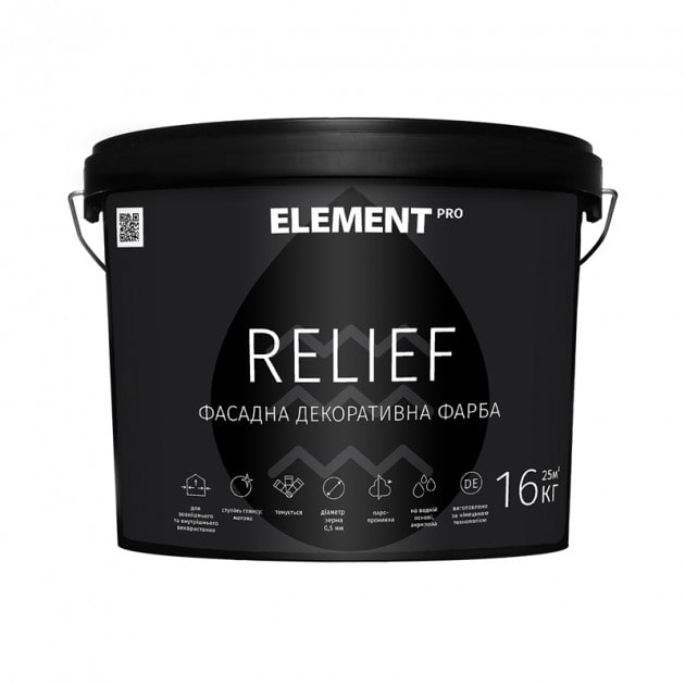 

Фасадная краска декоративная ELEMENT PRO RELIEF 16 кг