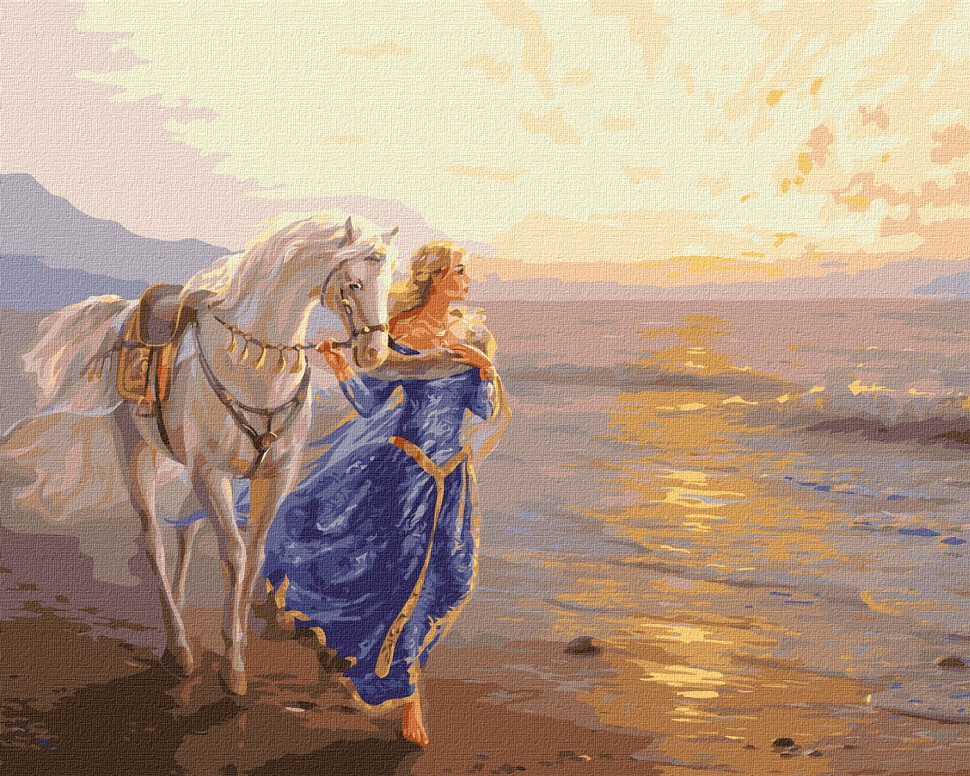 

Картина по номерам Прогулка вдоль берега Идейка KHO4799 40х50 см