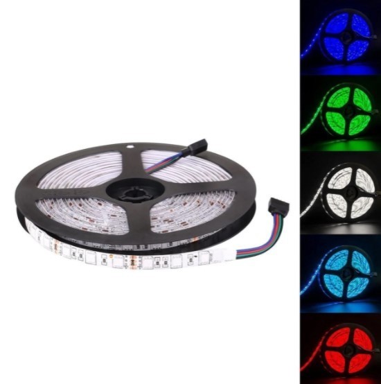 

Светодиодная лента AVT 5м. RGB с регулировкой цвета 14,4W / м 60LED / м влагозащита IP65 МТК-300RGBF5050-12