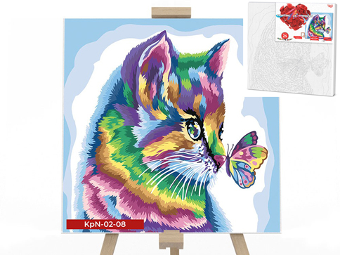 

Картина по номерам. Canvas Painting "Кот" 31* 31см с.5 №9 (PX-05-09)