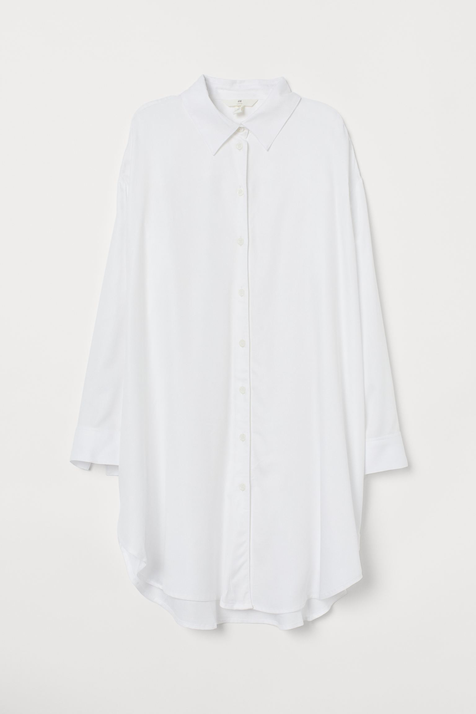 

Платье рубашка H&M  белый 1712830874, Платье рубашка H&M S белый 1712830874