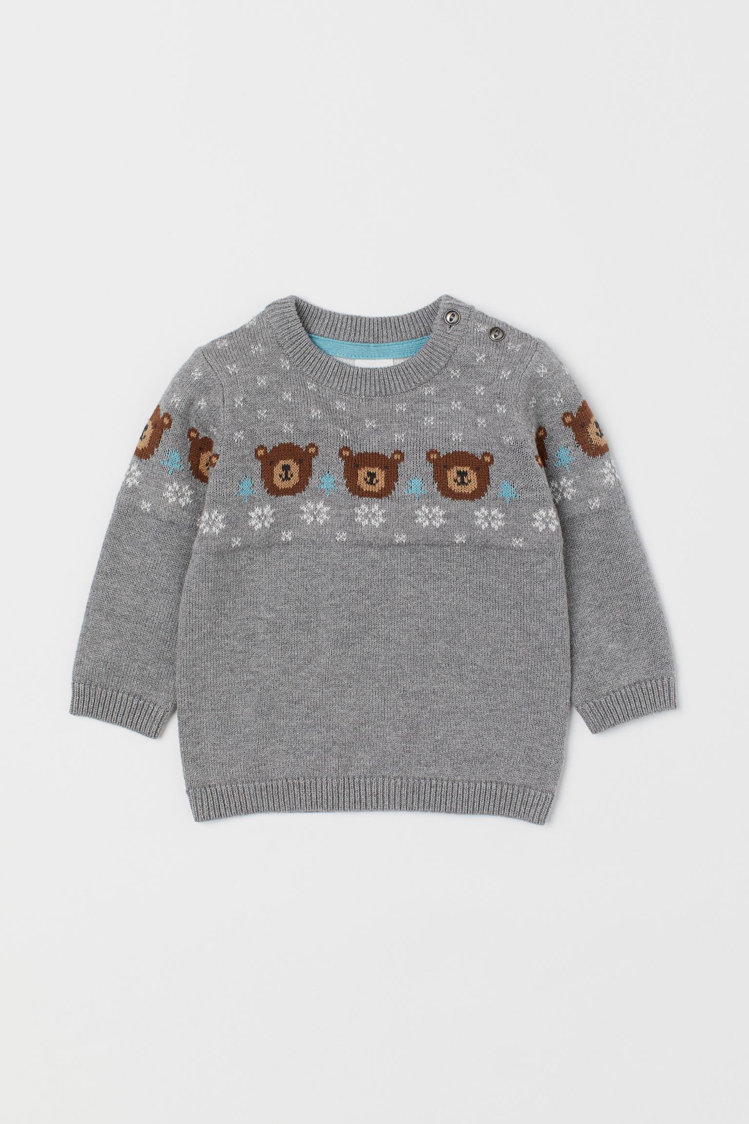 

Джемпер H&M 92см серый мишка 711745696