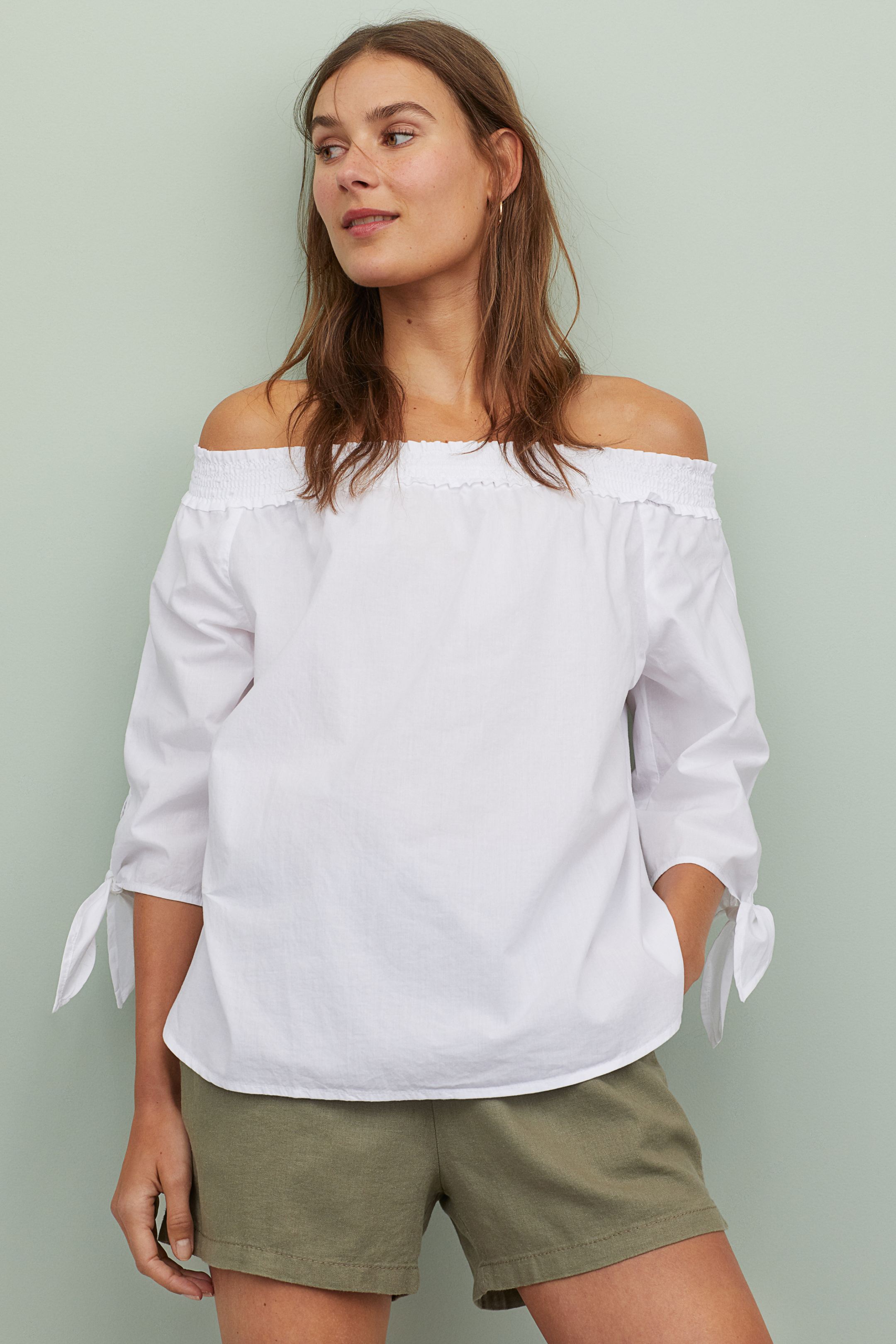 

Блуза H&M  белый 6906449, Блуза H&M 40 белый 6906449