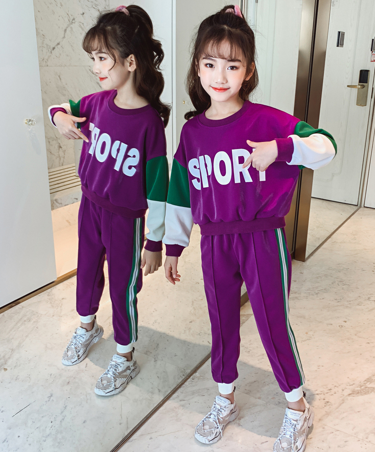 

Костюм для девочки 2 в 1 Девяностые Berni Kids (160) Фиолетовый