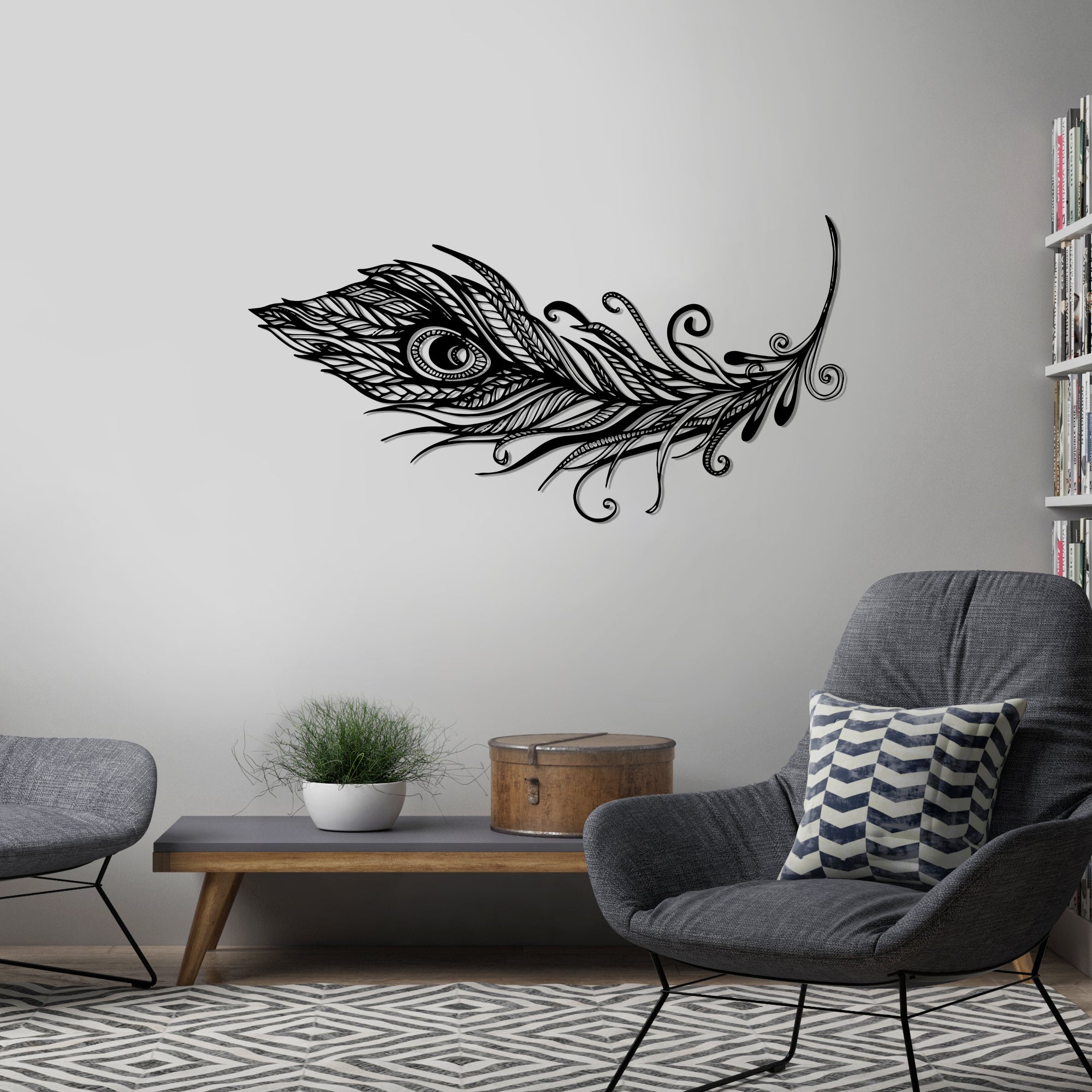 

Деревянная картина "Peacock Feather" (60 x 31 см)