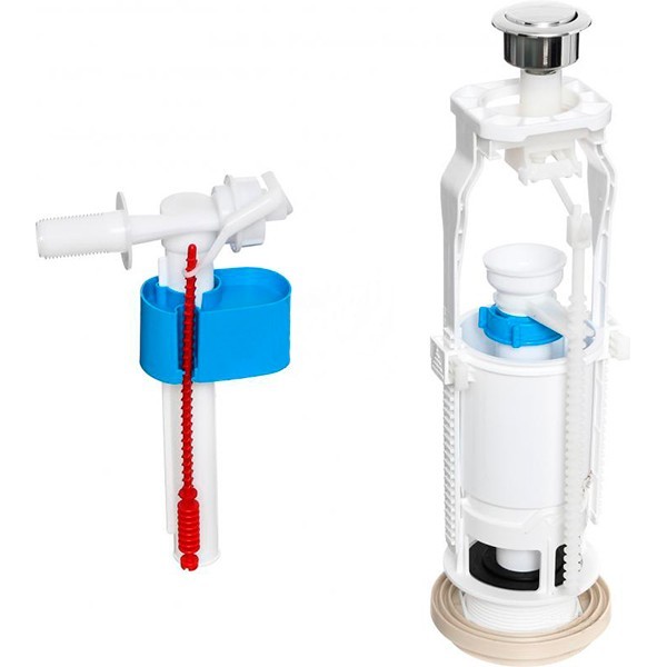 

Арматура ANI Plast боковой подвод 1/2", кнопка хром (WC6050M)
