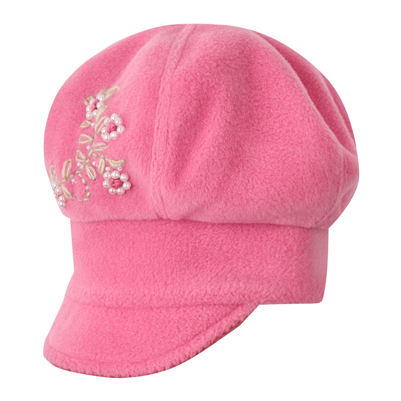 

Берет для девочки флисовый розовый Joasia р Pupill 52-54р