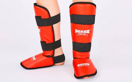 

Защита ног /голень-стопа/ BOXER 2004 Элит кожвинил размер M Красный