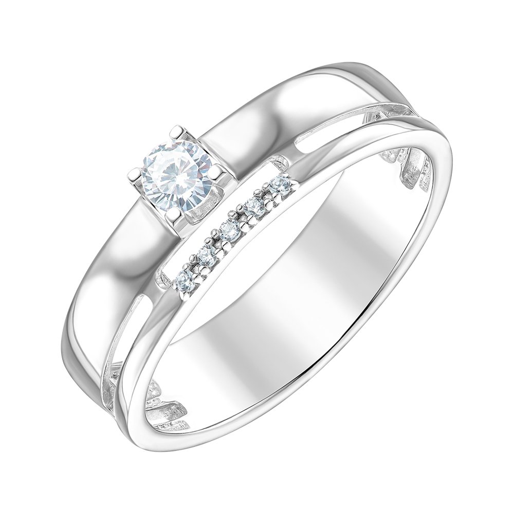 

Серебряное кольцо с фианитами 000149283 16.5 размера