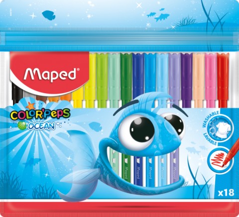 

Фломастеры Maped COLOR PEPS Ocean 18 цветов (MP.845721)