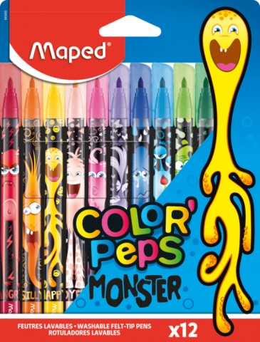 

Фломастеры Maped COLOR PEPS MONSTER 12 цветов (MP.845400)