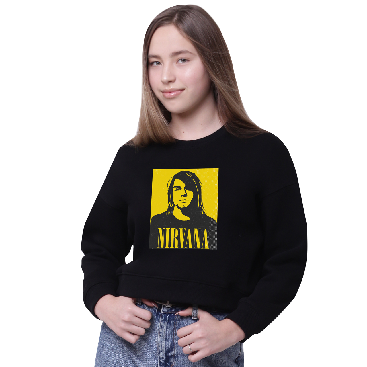 

Свитшот женский Курт Кобейн Нирвана (Kurt Cobain Nirvana) Черный (35960-2970-11, Свитшот женский Курт Кобейн Нирвана (Kurt Cobain Nirvana) Черный (35960-2970-11) S