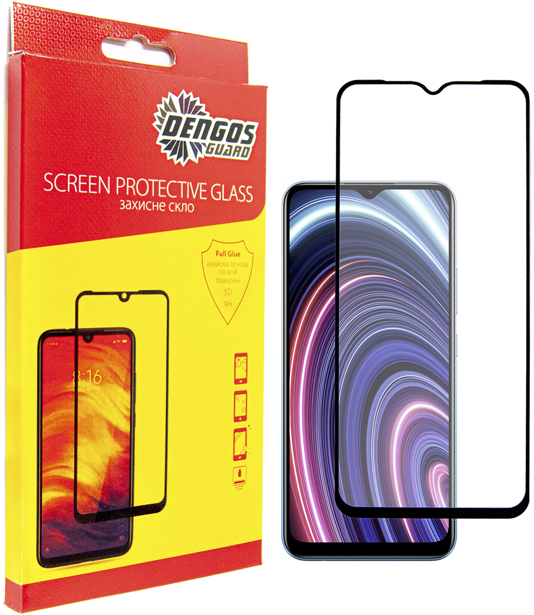 

Защитное стекло DENGOS для Realme C21y Black (TGFG-196)