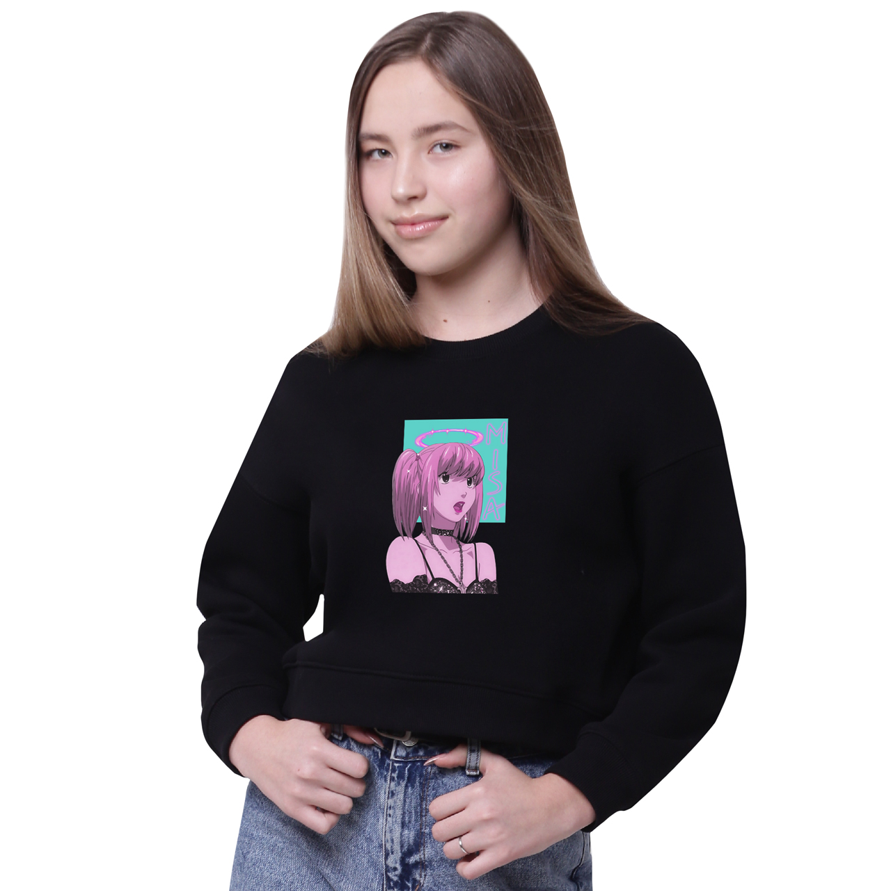 

Свитшот женский Миса Аманэ Тетрадь смерти (Misa Amane Death Note) Черный (35960-2827-12, Свитшот женский Миса Аманэ Тетрадь смерти (Misa Amane Death Note) Черный (35960-2827-12) M