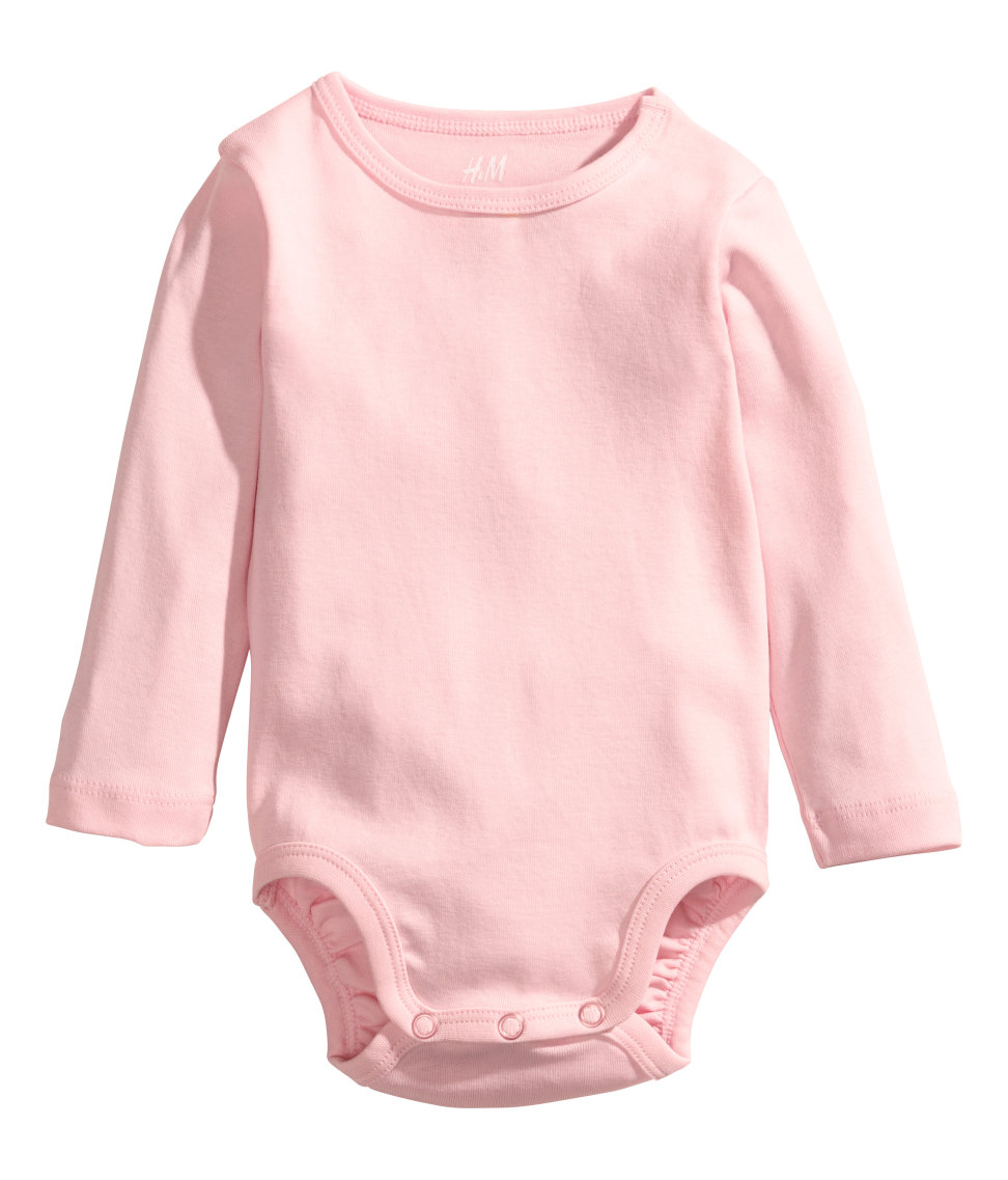 

Бодик H&M с длинным рукавом Розовый (1-2/56) (46)
