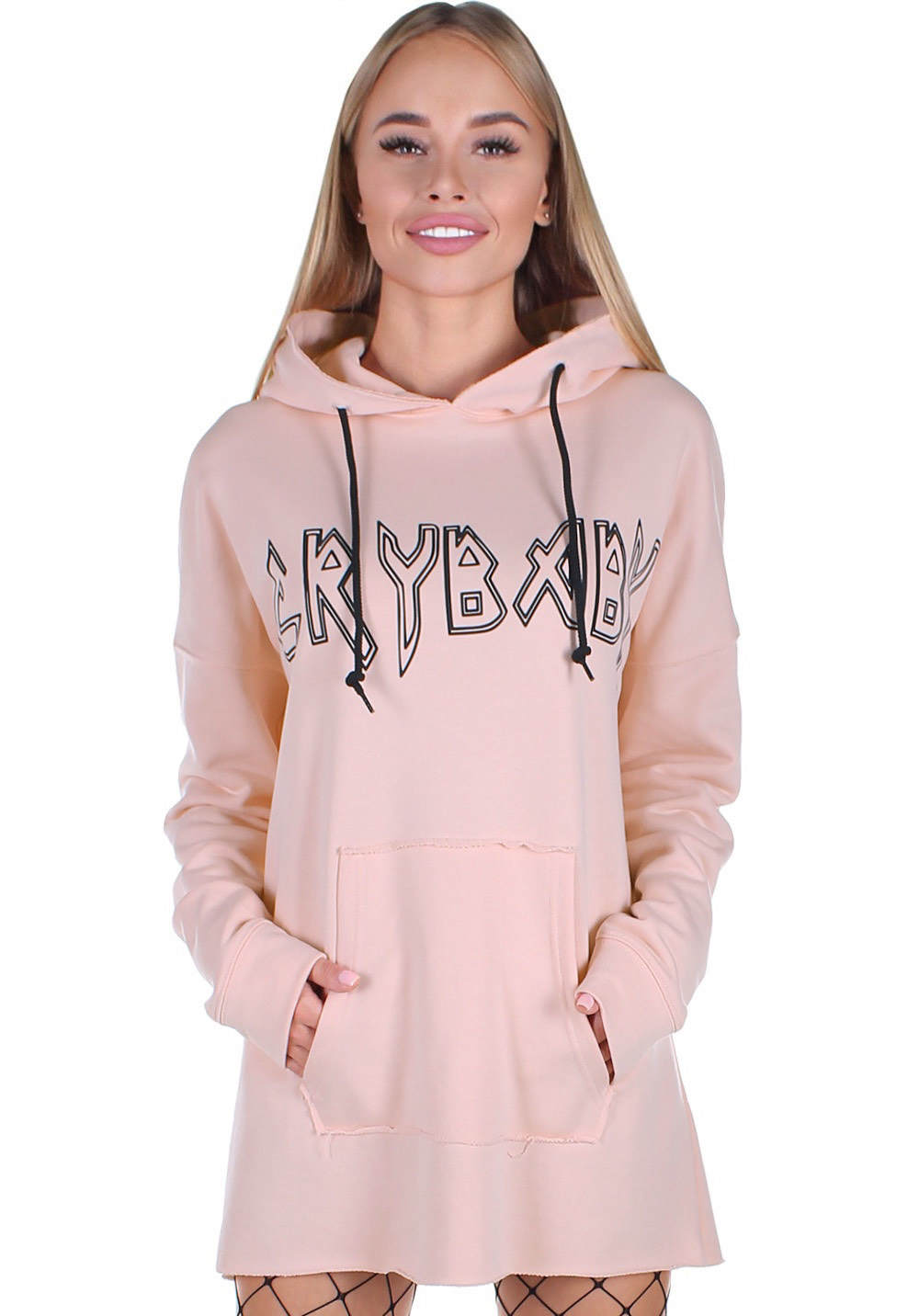 

Толстовка жіноча Krutyakov CRYBABY XXL пудровий 1524736