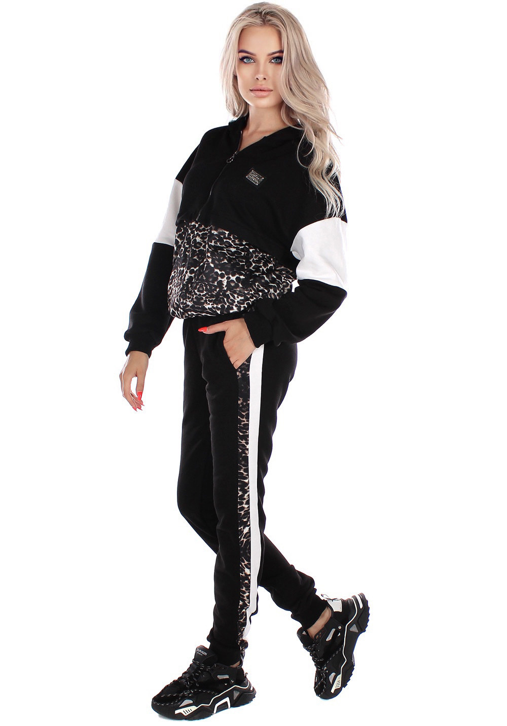 

Костюм спортивний жіночий Krutyakov GEPARD STRIPES  чорний 1947115, Костюм спортивний жіночий Krutyakov GEPARD STRIPES XS чорний 1947115