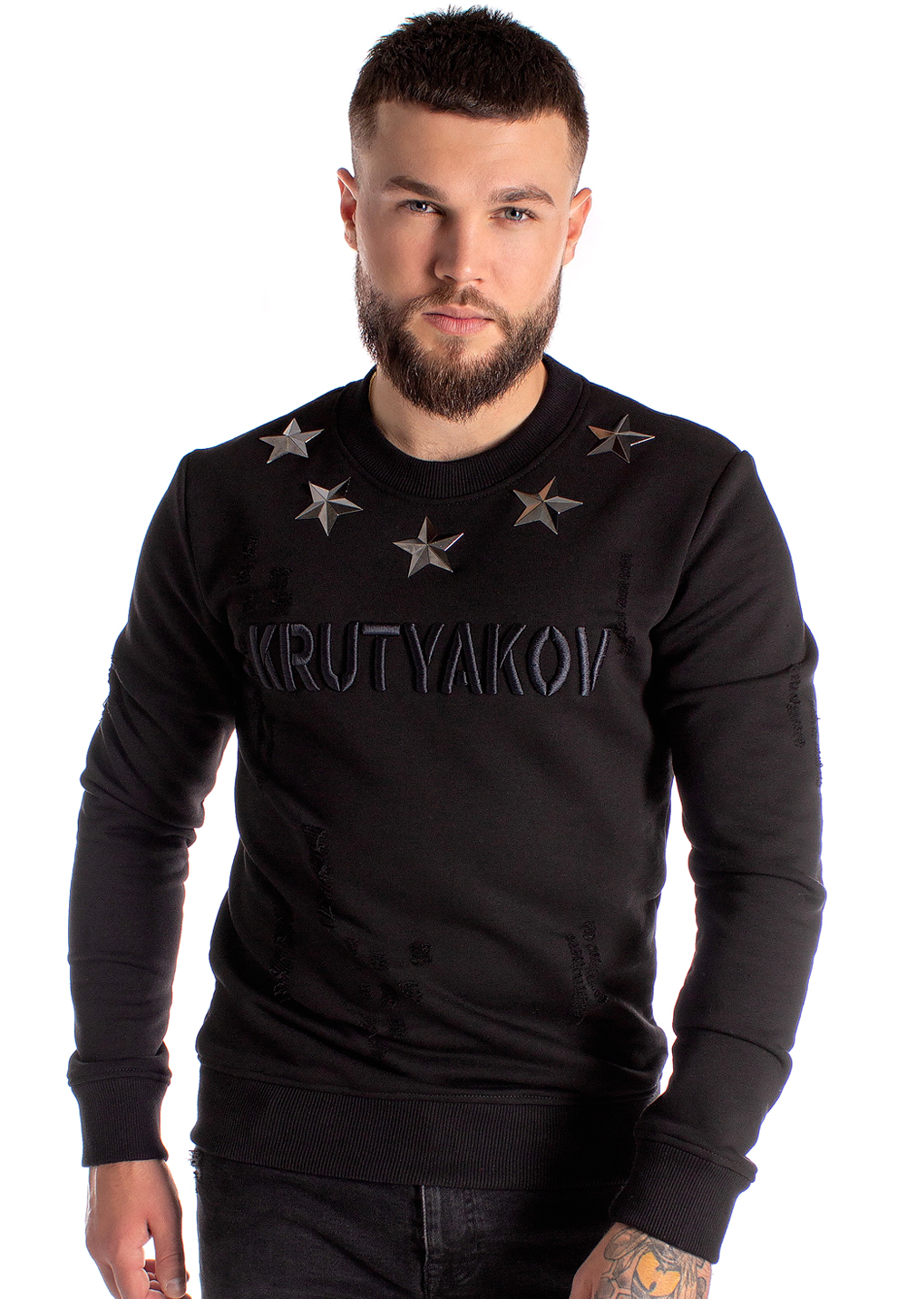 

Світшот чоловічий Krutyakov FIVE METAL STARS XXL чорний 2358715