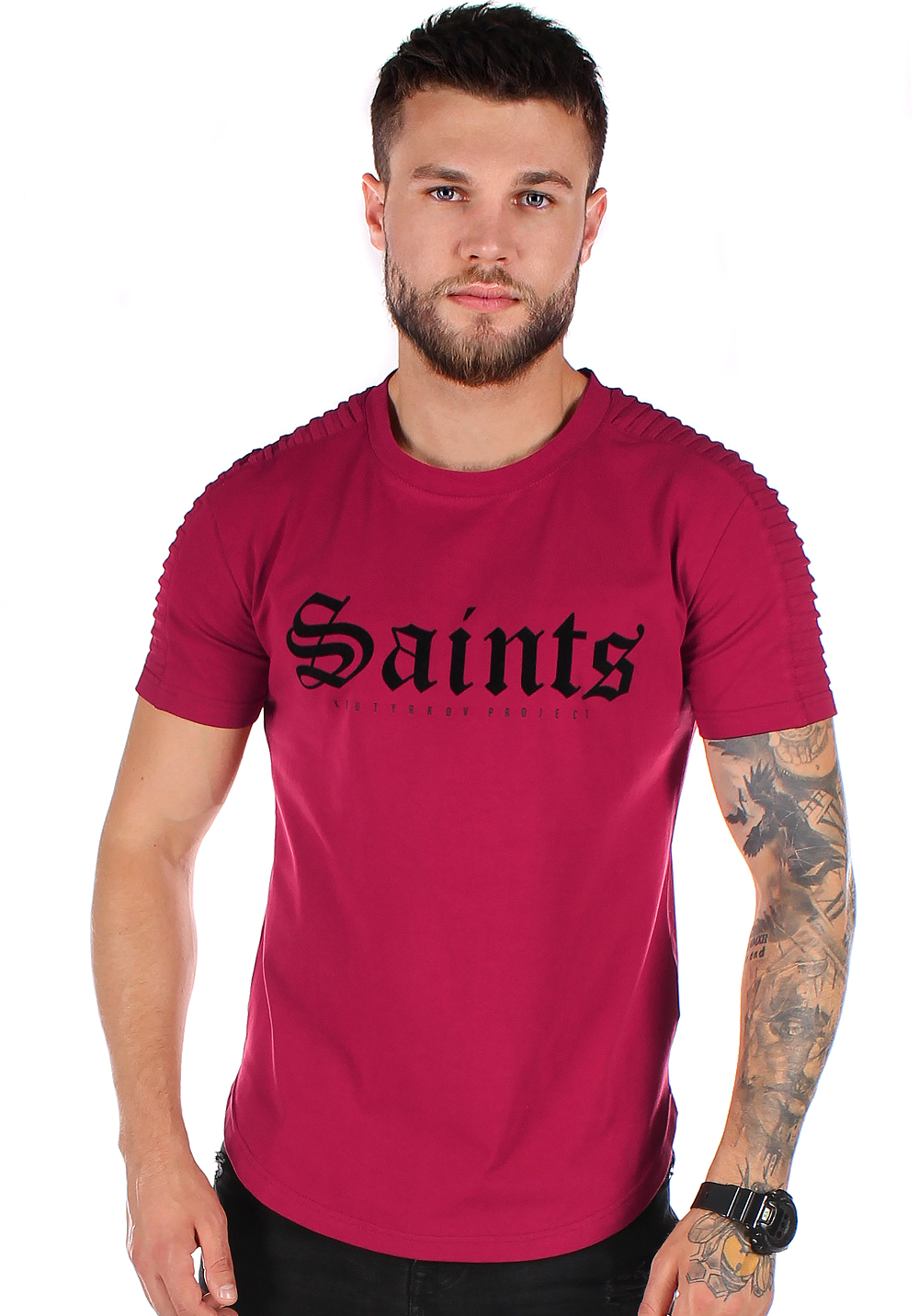

Футболка чоловіча Krutyakov SAINTS QUILTED XXL бордовий 1999728