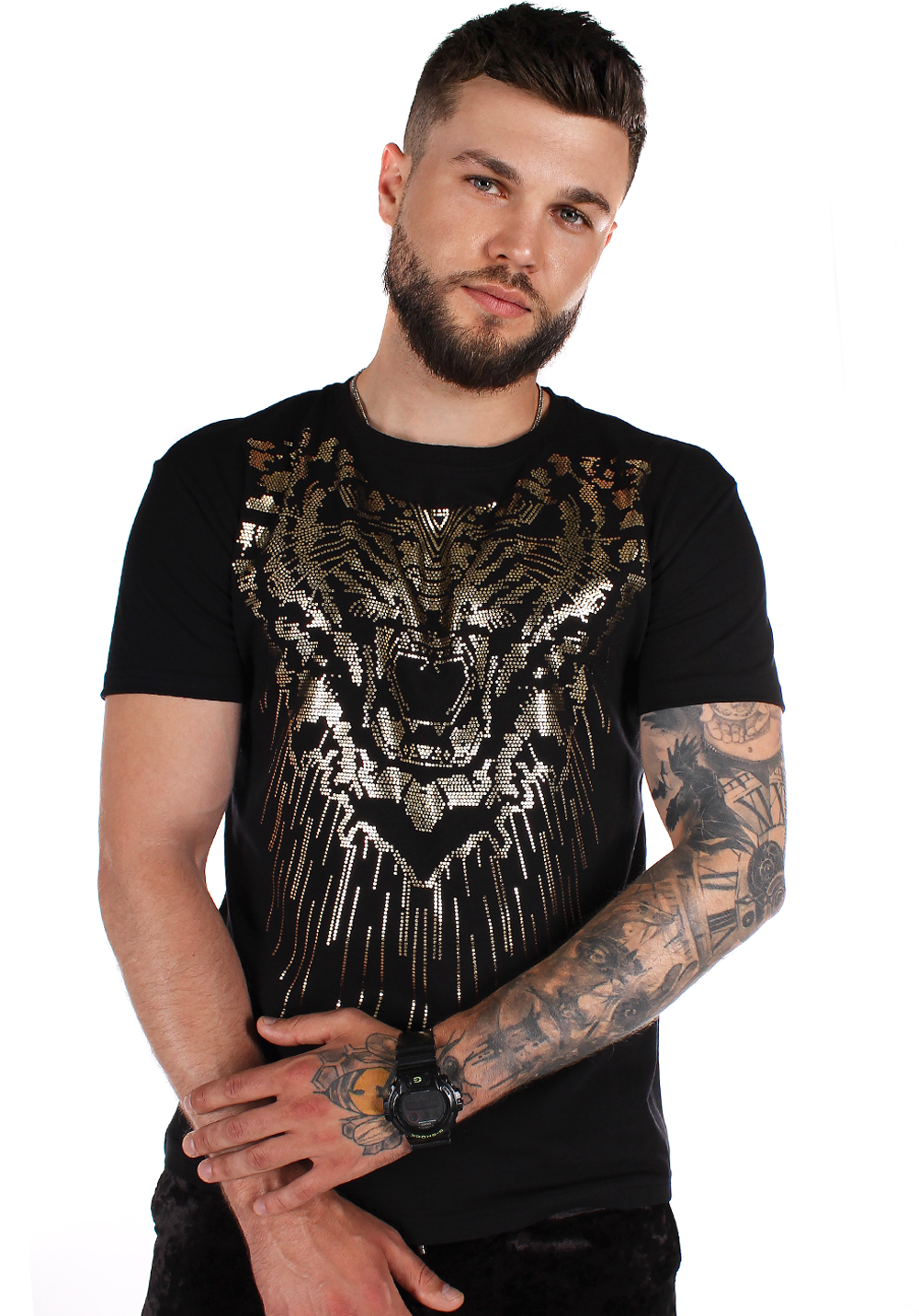 

Футболка чоловіча Krutyakov TIGER DOT XXL чорний 2261715