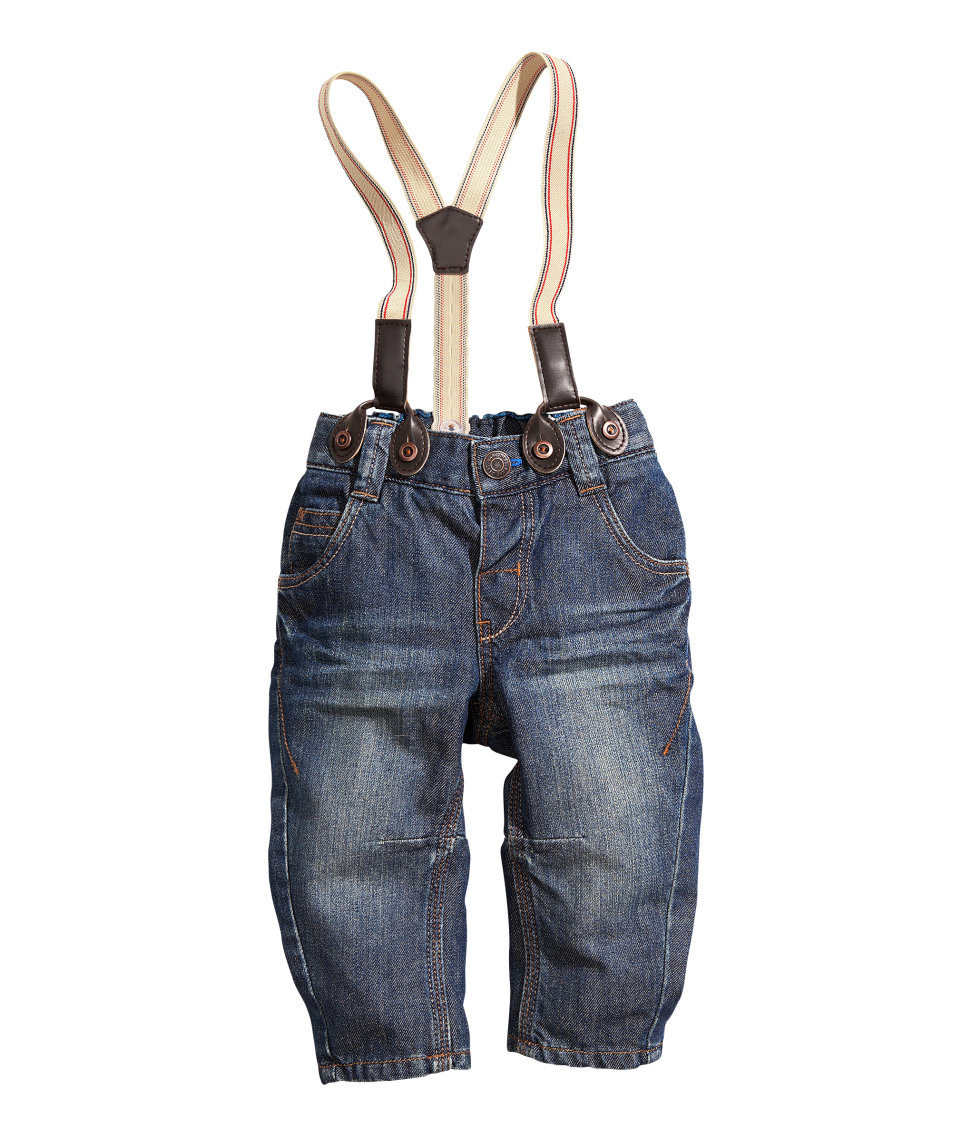 

Джинсы H&M с подтяжками Синий (9-12/80) (886)