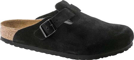 

Мужские шлепанцы Birkenstock Boston Suede with Soft Footbed Black Suede 40