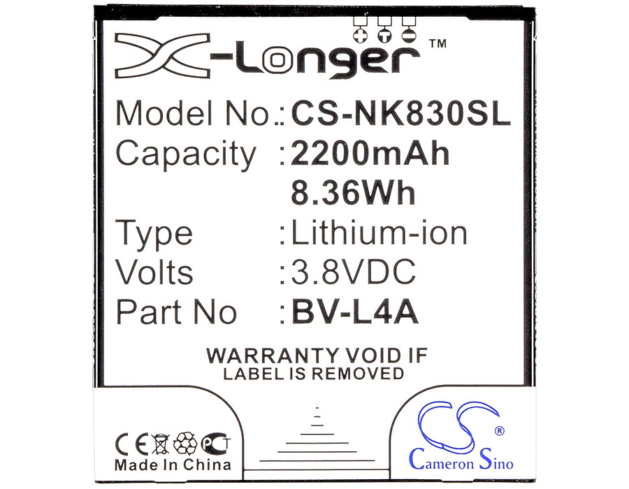 

Аккумулятор Nokia BV-L4A 2200 mAh