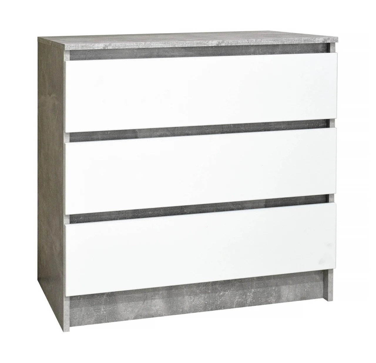 

Комод в гостиную, детскую, прихожую, спальню из ДСП 80/3Ш 802х436х800 мм индастриал/белый Світ Меблів