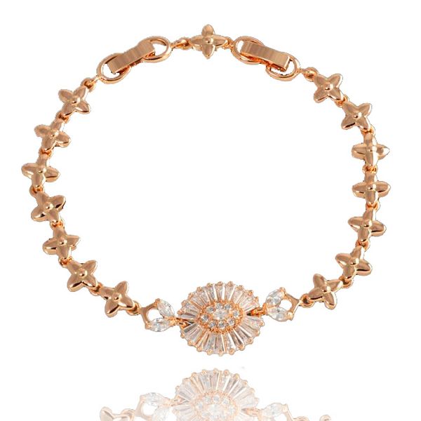 

Позолочений браслет Xuping 7921-білі фіаніти