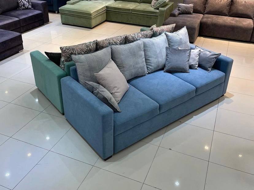 

Прямой диван Коломия Хоум 220см 95см синий