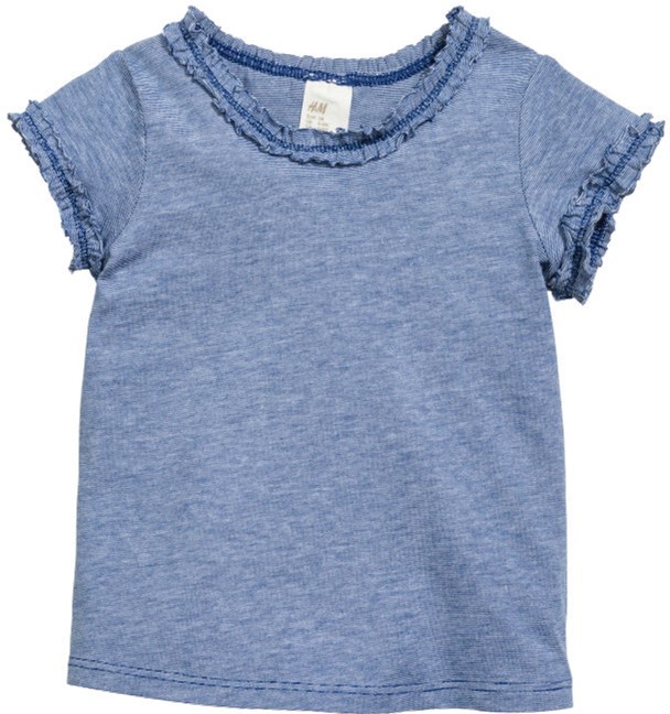 

Футболка H&M 5386236 68 см Синяя в полоску
