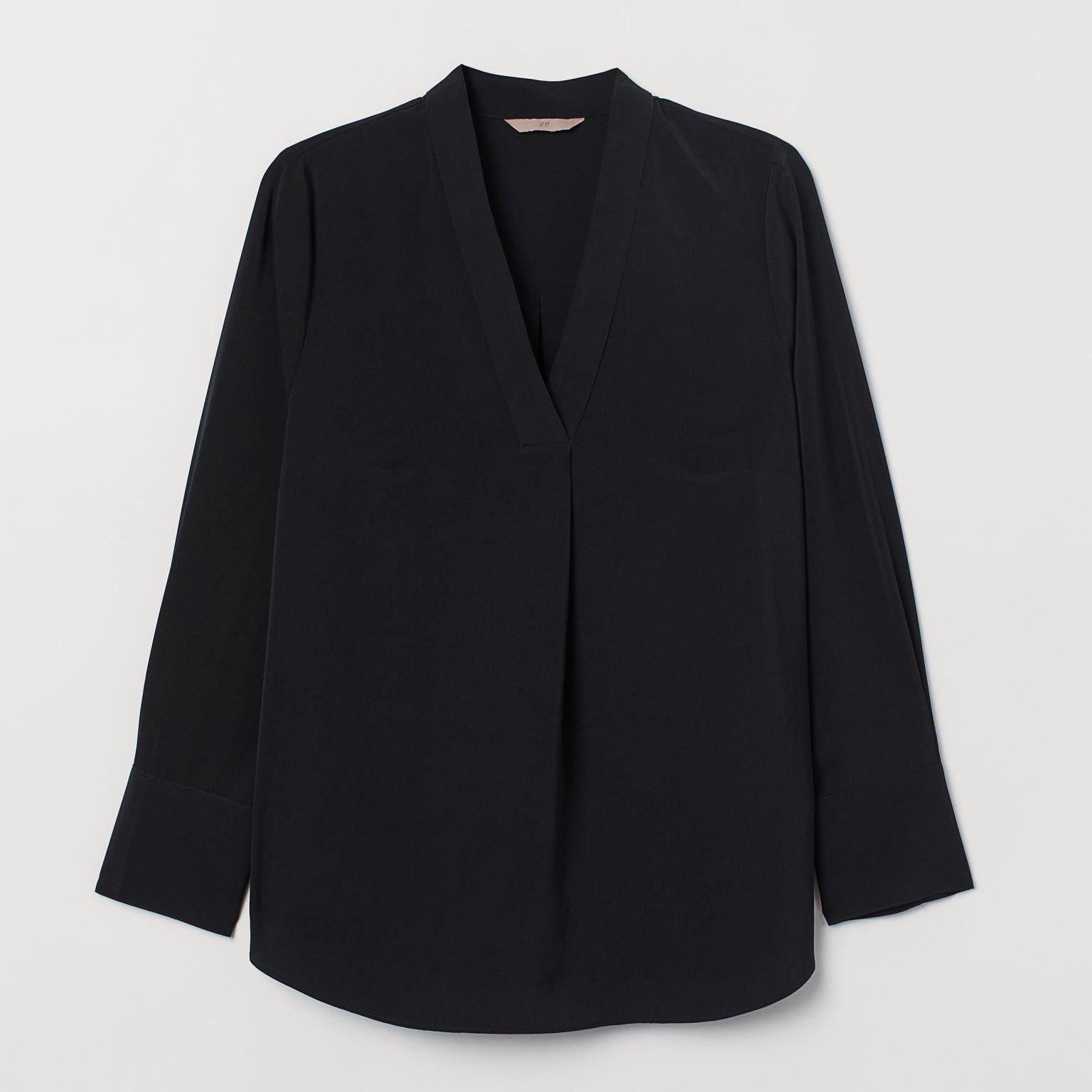 

Блузка H&M XAZ168301VAJM  Черная, Блузка H&M XAZ168301VAJM 54 Черная
