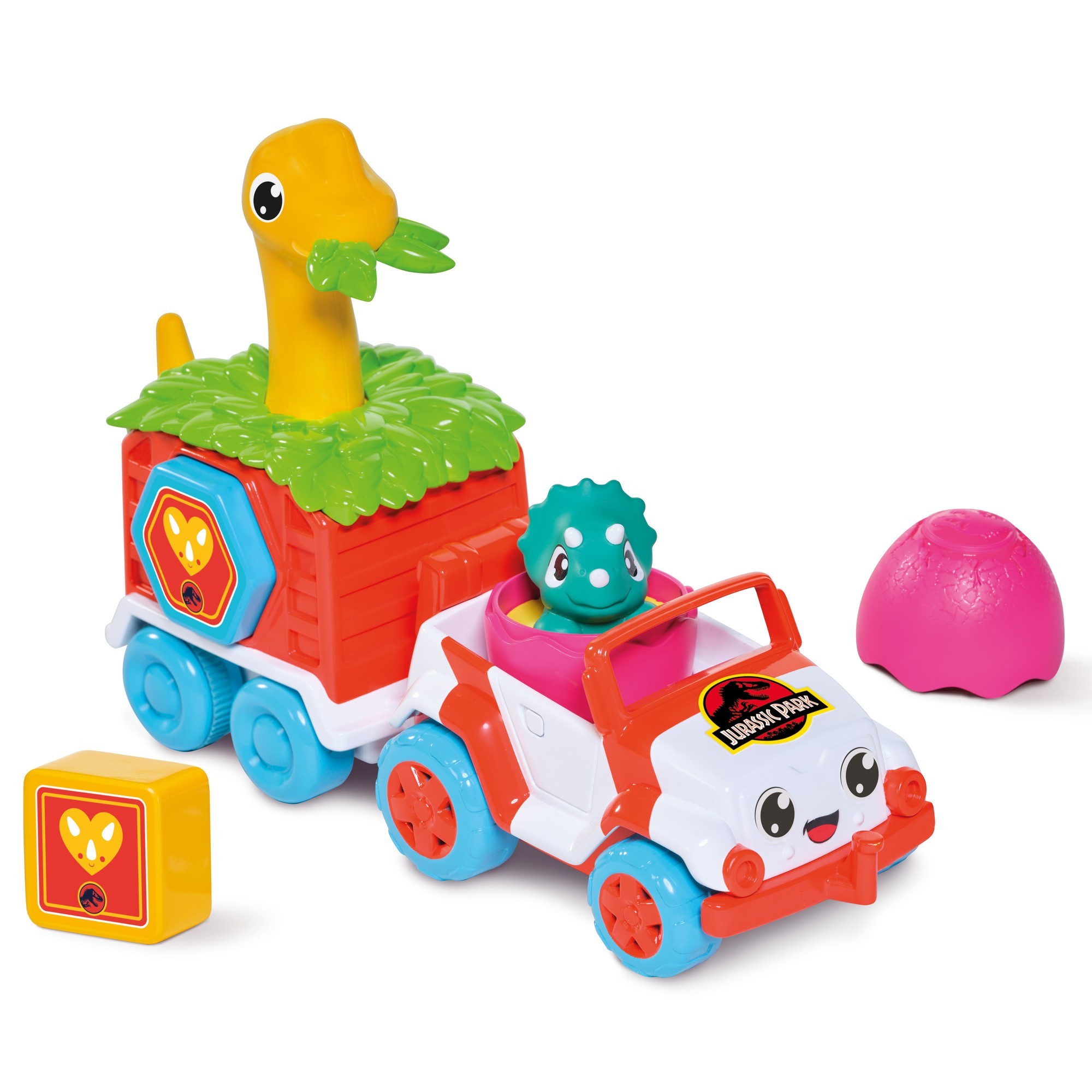 

Игрушечная машинка сортер Tomy Toomies Динотрейлер с динозавром и яйцом