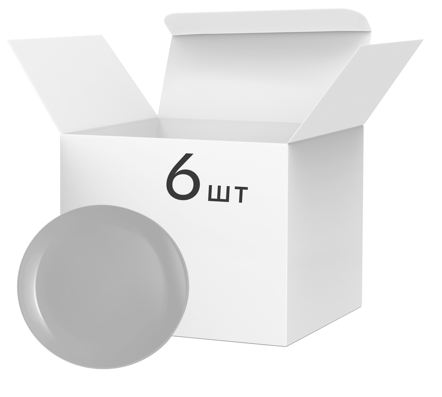 

Набор десертных тарелок Luminarc Diwali Granit 19 см Серая 6 шт
