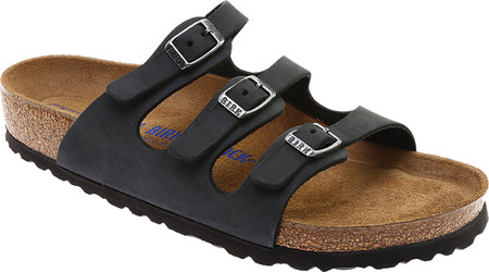 

Женские шлепанцы Birkenstock Florida Oiled Leather with Soft Footbed Black Oiled Leather 40