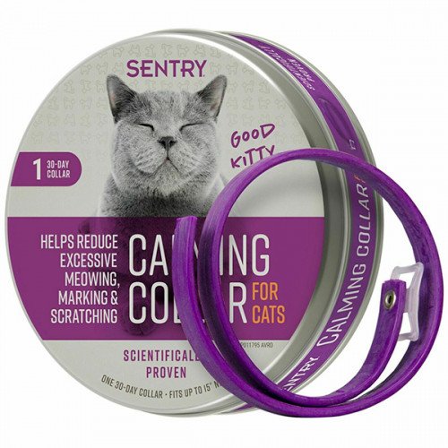 

Ошейник Sentry Calming Collar Good Kitty успокаивающий, для котов, с феромонами, 38 см