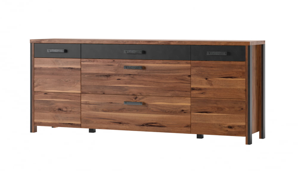 

Просторный комод с дверцами и ящиками для гостиной Buffalo Helvetia Wieruszów 197x81x44 (BUFFALO.25) 111216