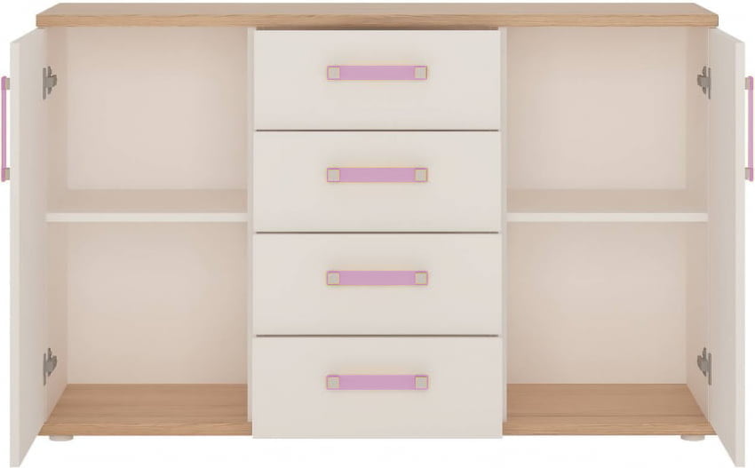 

Комод Amazon Meble Wójcik 126x80x40 (AMA_T41_2D4S +6 uchwytów) 110421