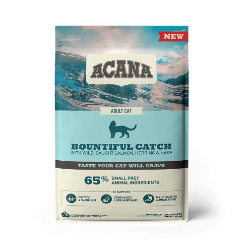 

Сухой корм Acana Bountiful Catch Cat со вкусом сельди и лосося, для кошек всех пород, 340 г