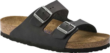 

Женские шлепанцы Birkenstock Arizona Soft Footbed Oil Leather Sandal Black Oiled Leather 43