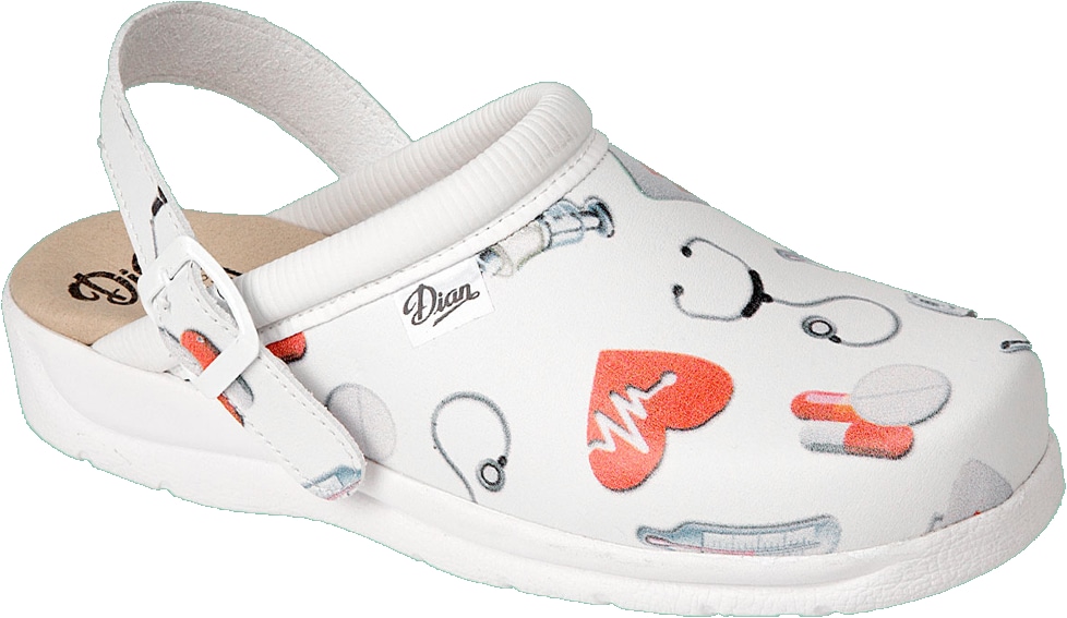 

Туфли медицинские унисекс Dian ZUECO PISA ESTAMPADO BLANCО 40 Белые (36662)