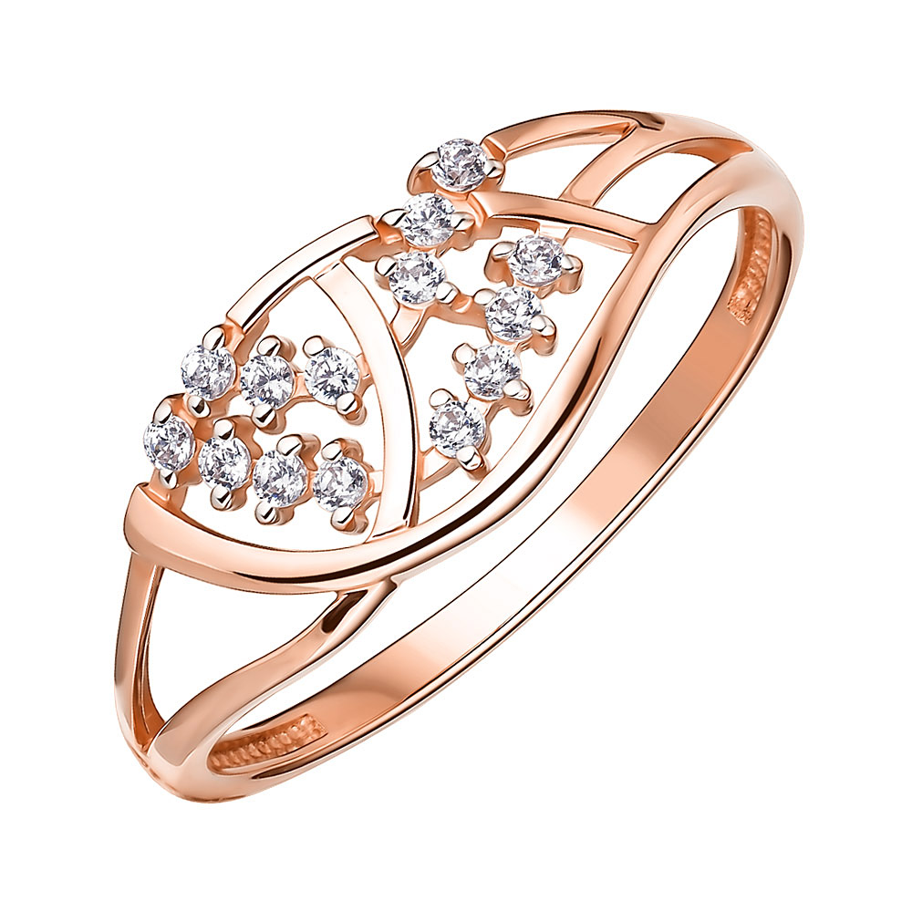 

Кольцо из красного золота с фианитами 000147936 16.5 размера