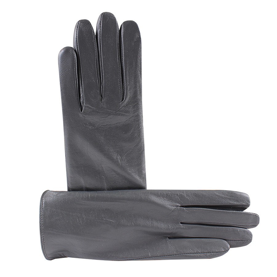 

Модные перчатки de esse из натуральной матовой кожи Серые L020-4 Размер 7