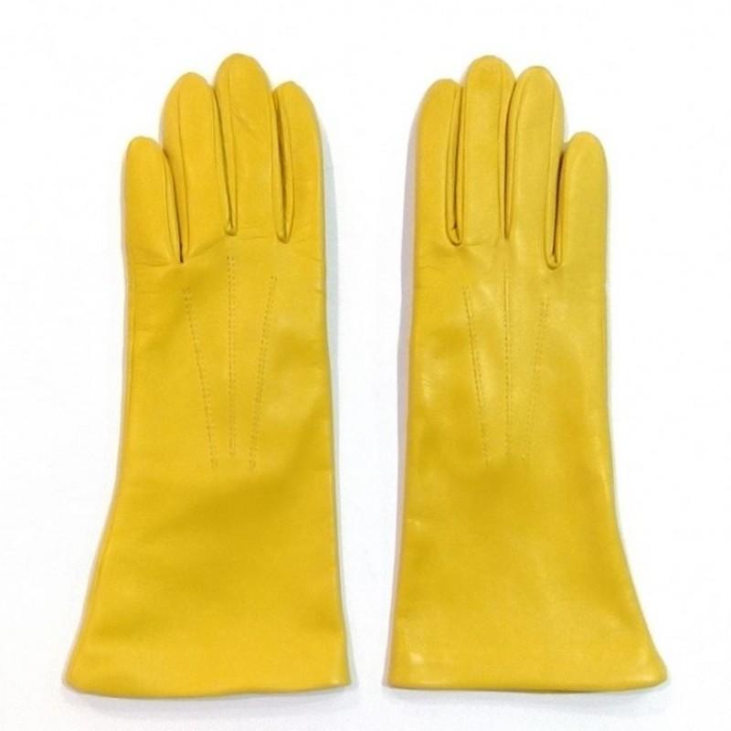 

Женские кожаные перчатки GlovesUA мод.001 р.8 желтые