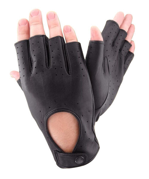

Мужские перчатки авто кожаные GlovesUA мод.299 р.9,5 черные