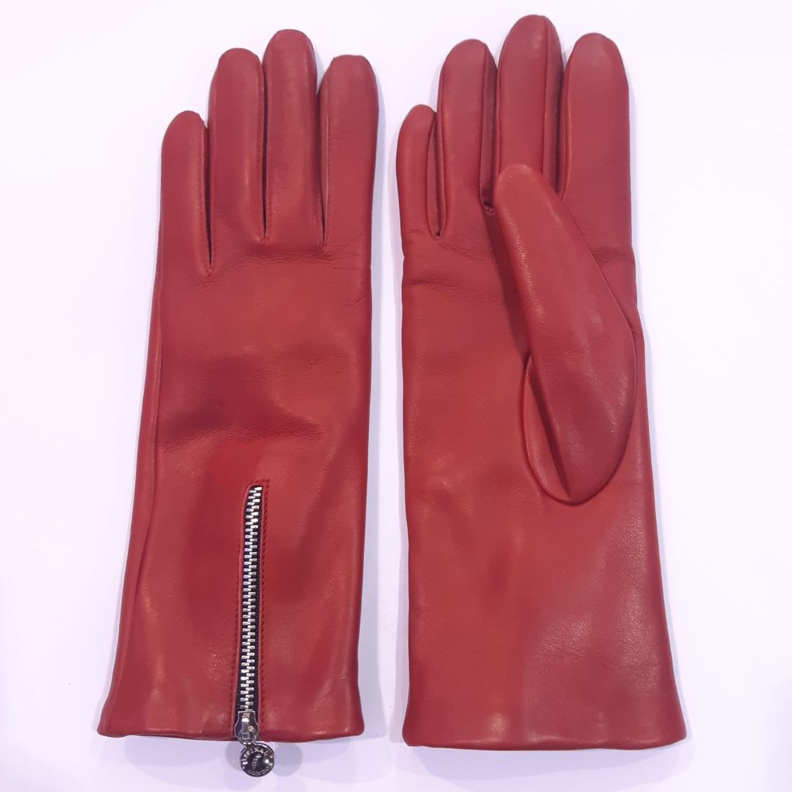 

Женские кожаные перчатки GlovesUA мод.185 р.7 красные
