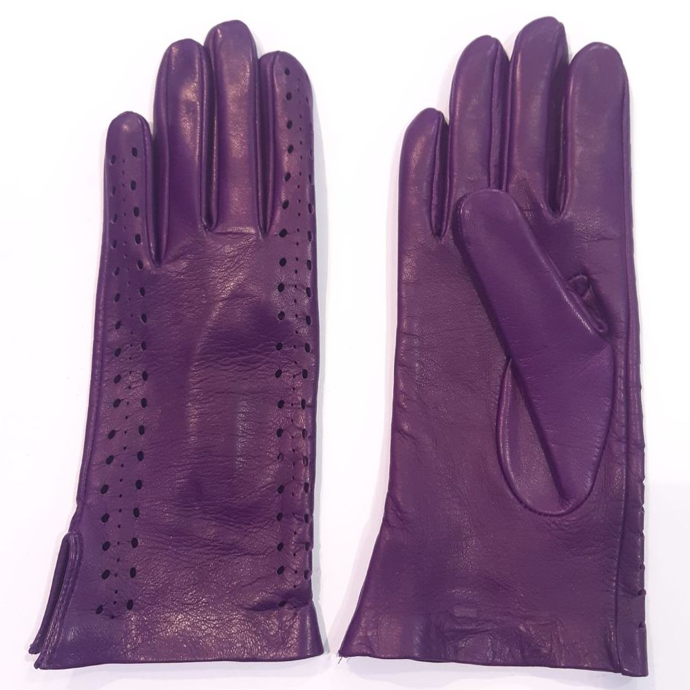 

Женские перчатки кожаные GlovesUA мод.019 р.7 фиолетовые