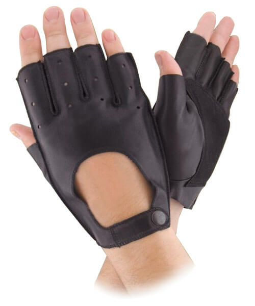 

Мужские перчатки авто кожаные GlovesUA мод.027 р.8 черные