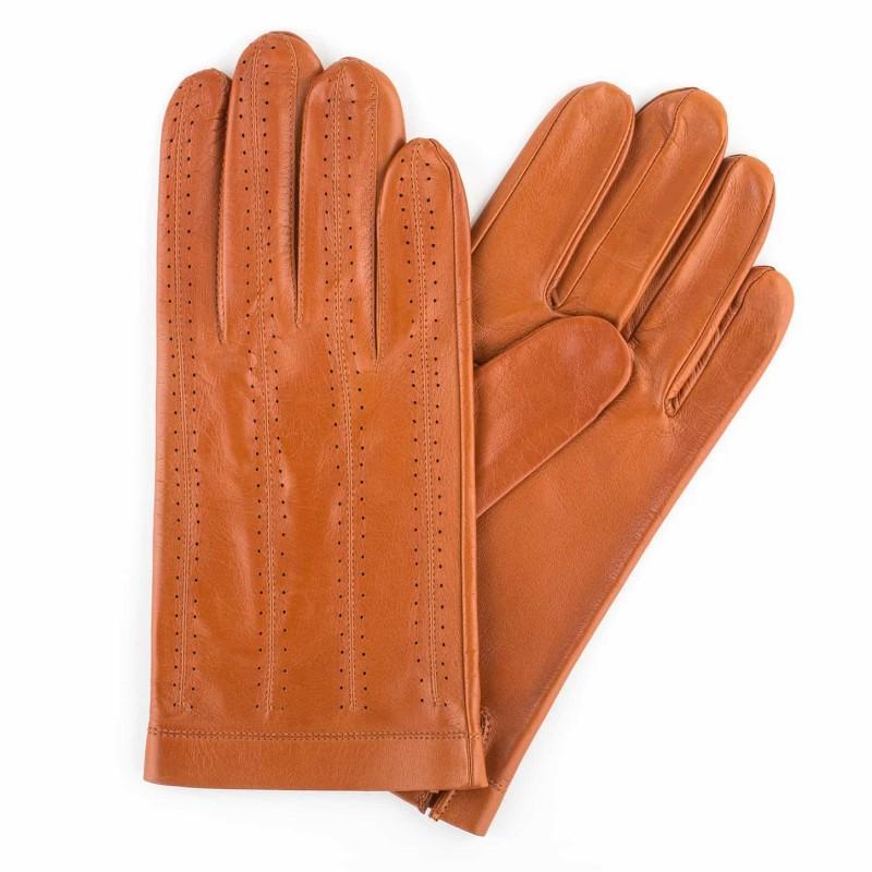 

Мужские кожаные перчатки GlovesUA мод.108 р.8 коньяк